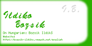 ildiko bozsik business card