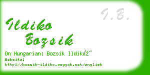 ildiko bozsik business card